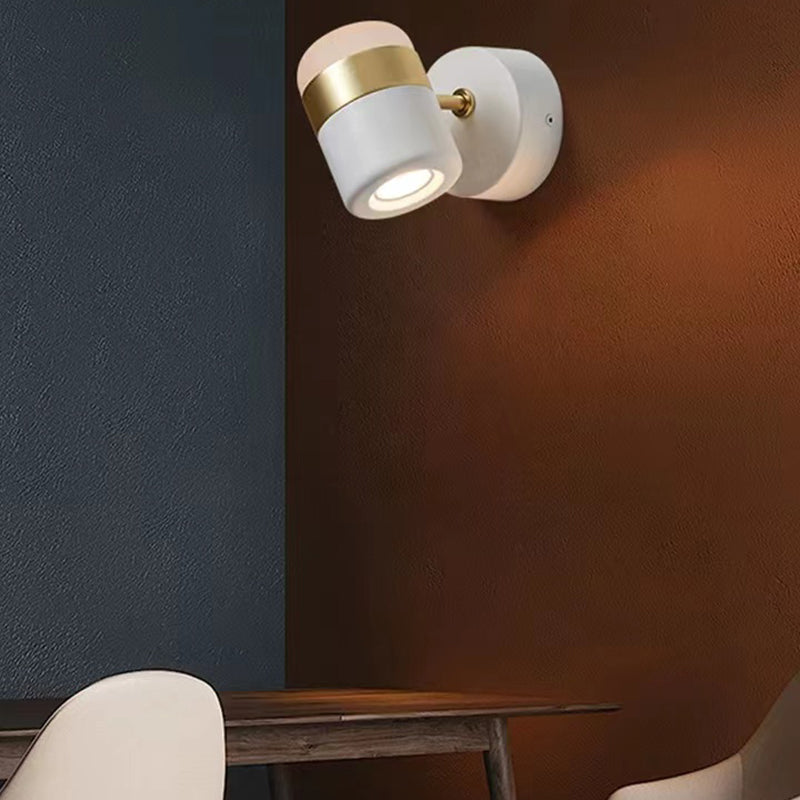 Shaded Wall Mount Light Fixture Simple Metal 1 Light Wall Mount Lamp