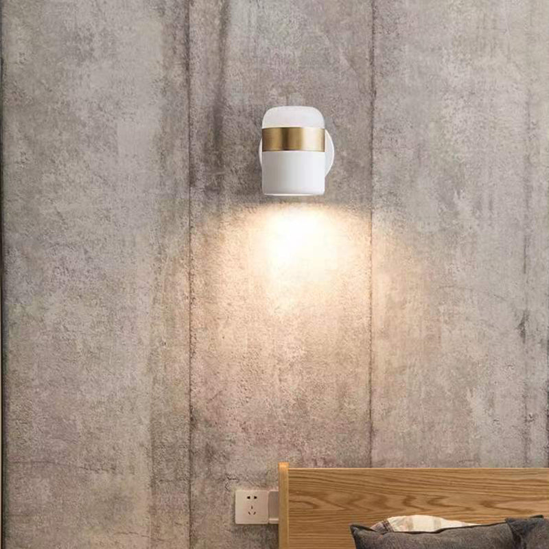 Shaded Wall Mount Light Fixture Simple Metal 1 Light Wall Mount Lamp