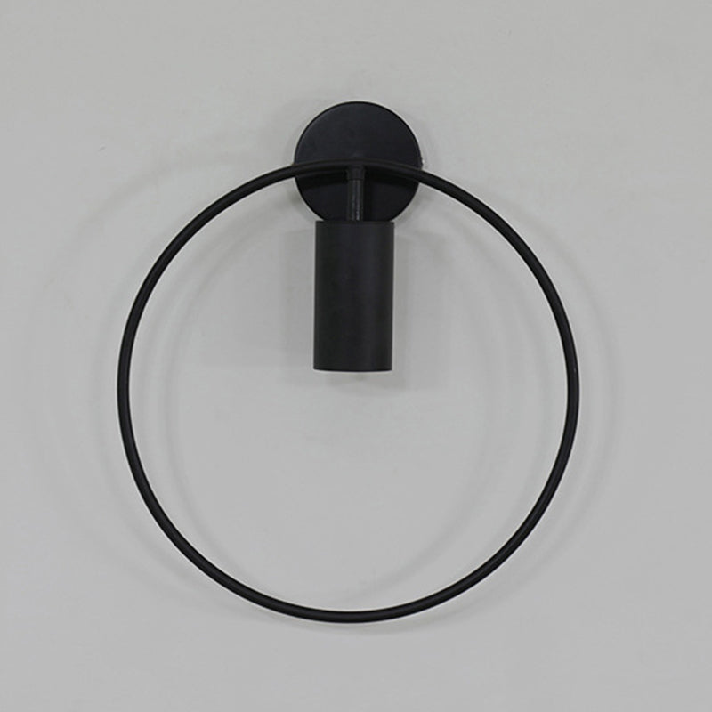 Modern Style Circle Shape Wall Sconce Metal 1 Light Sconces for Bedroom