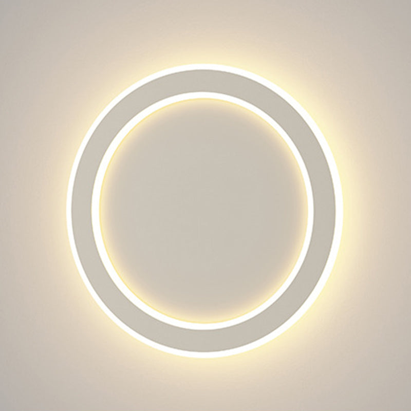 Round Disc Shape Wall Sconce Modern Style Acrylic 1 Light Sconce in White