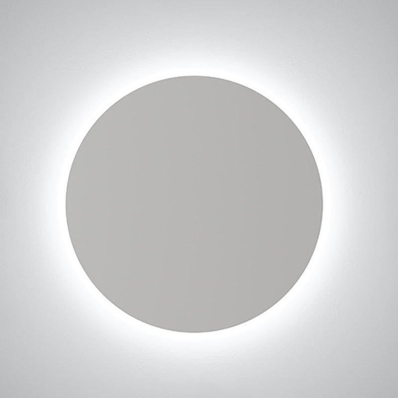 Round Disc Shape Wall Sconce Modern Style Acrylic 1 Light Sconce in White