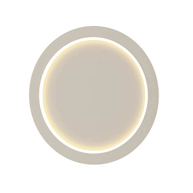 Round Disc Shape Wall Sconce Modern Style Acrylic 1 Light Sconce in White