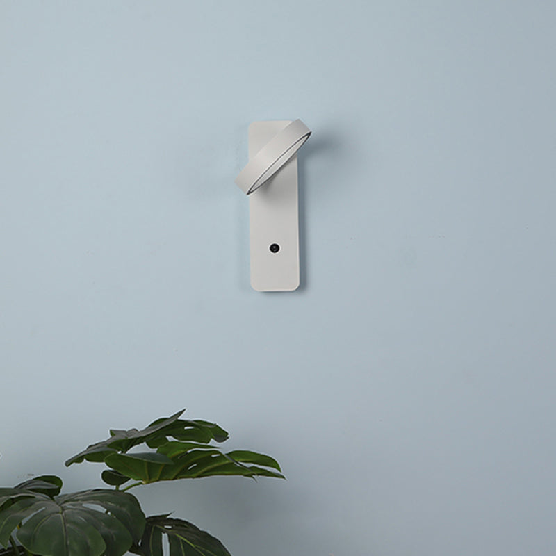 Metal Drum Wall Light Fixture Minimalist 1 Light Wall Lighting for Bedroom