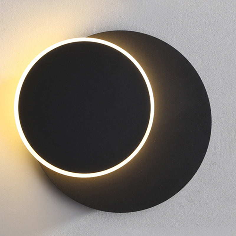 Modern Style Wall Sconce Metal 1 Light Sconces in Black / White