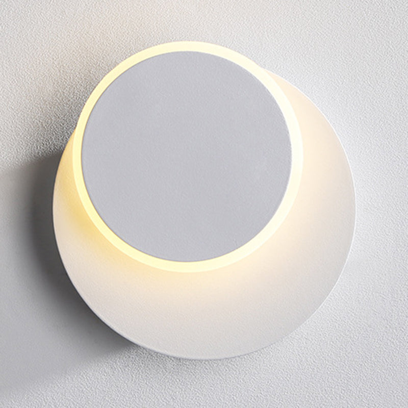 Modern Style Wall Sconce Metal 1 Light Sconces in Black / White