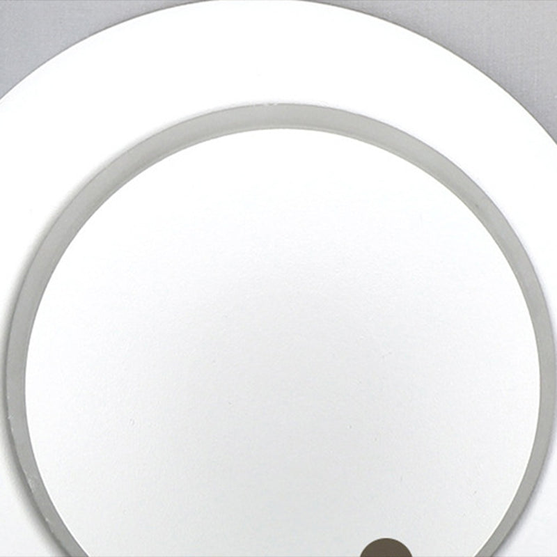 Round Disc Shape Wall Lamp Modern Style Acrylic 1 Light Sconce in White