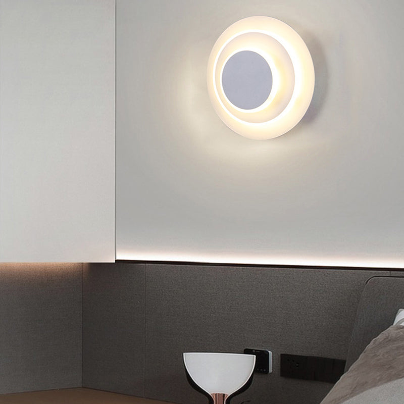 Contemporary Layered Wall Light Sconce Metal 3 Lights Flush Mount Wall Sconce