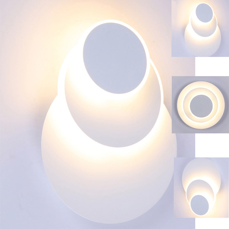 Contemporary Layered Wall Light Sconce Metal 3 Lights Flush Mount Wall Sconce