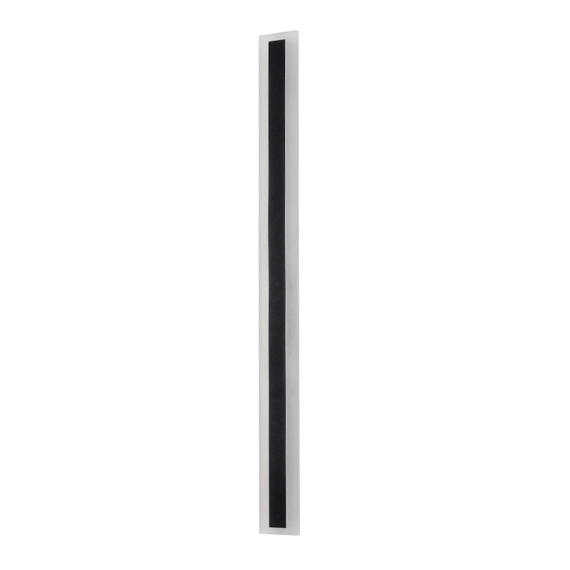 1 Light Linear Wall Sconce Contemporary Metal Wall Mounted Lighting in Black