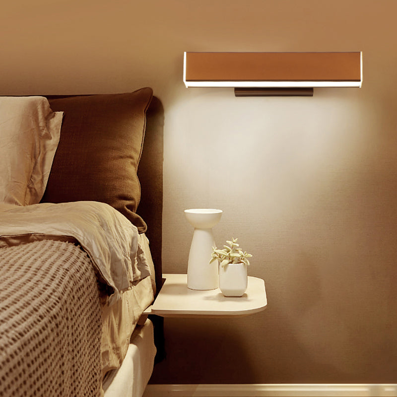 Linear Wall Mount Lighting Simple Metal 1 Light Wall Mounted Light for Bedroom
