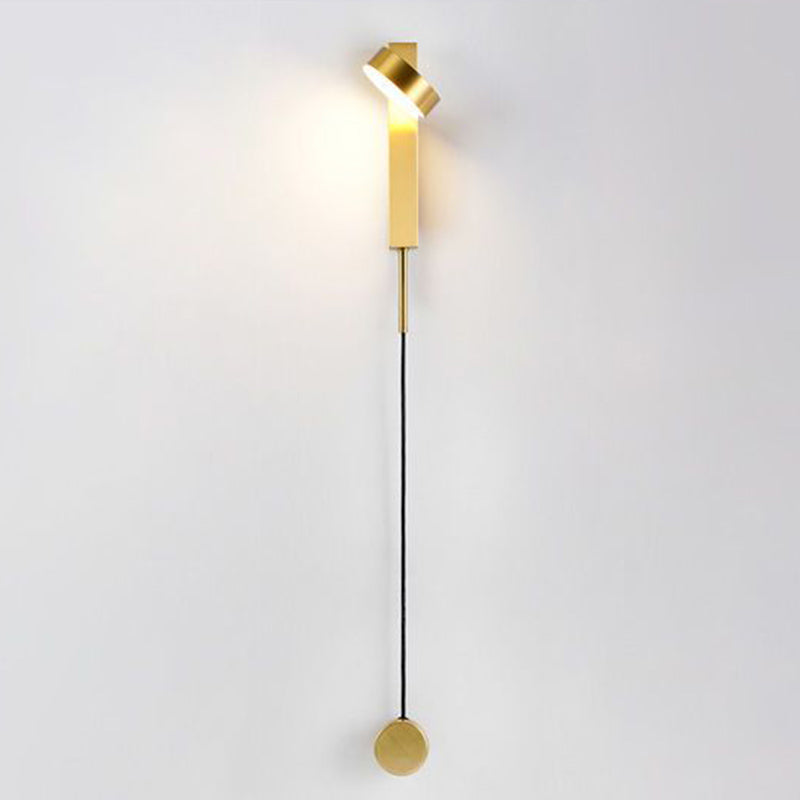 Modern Simple Metal Wall Light Circle Shape Rotatable Wall Lamp for Living Room