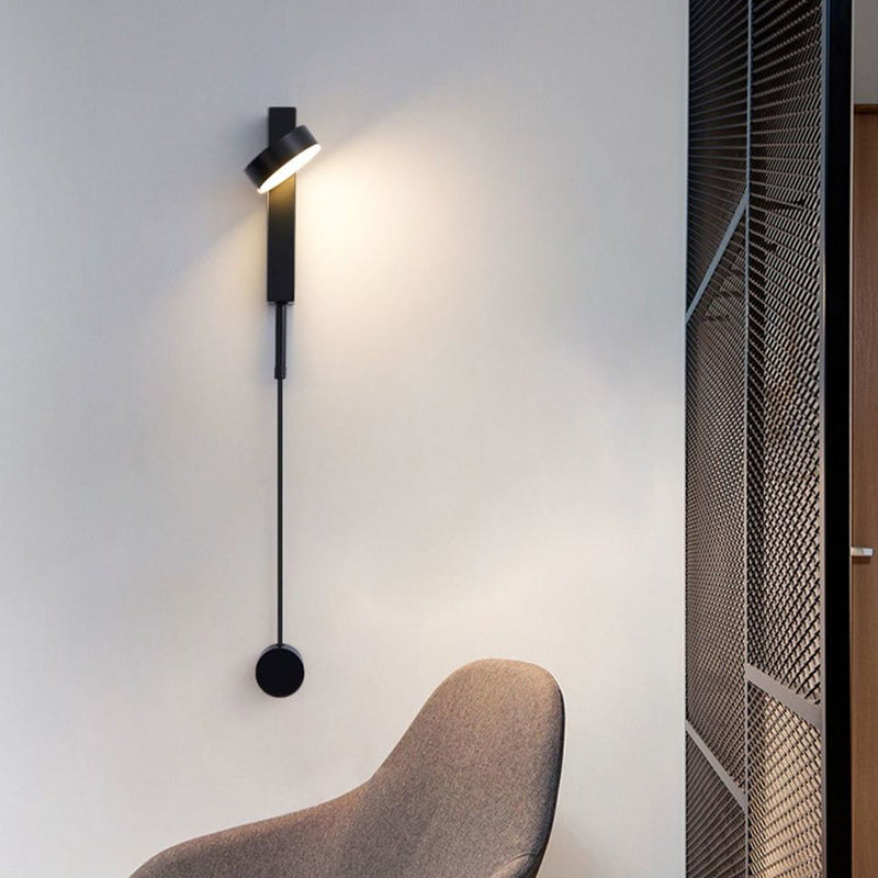 Modern Simple Metal Wall Light Circle Shape Rotatable Wall Lamp for Living Room