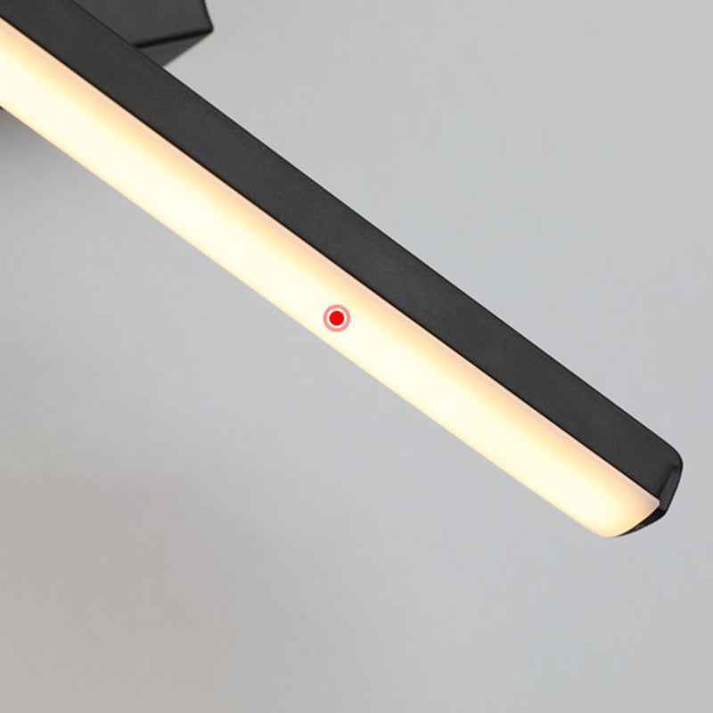 Modern Simple Aluminum Wall Light LED Strip Shape Rotatable Wall Lamp for Bedroom