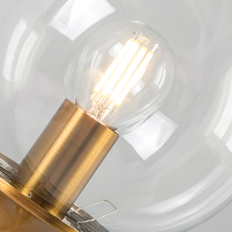 Modern Glass Wall Sconce Minimalist Metal Wall Light Fixture