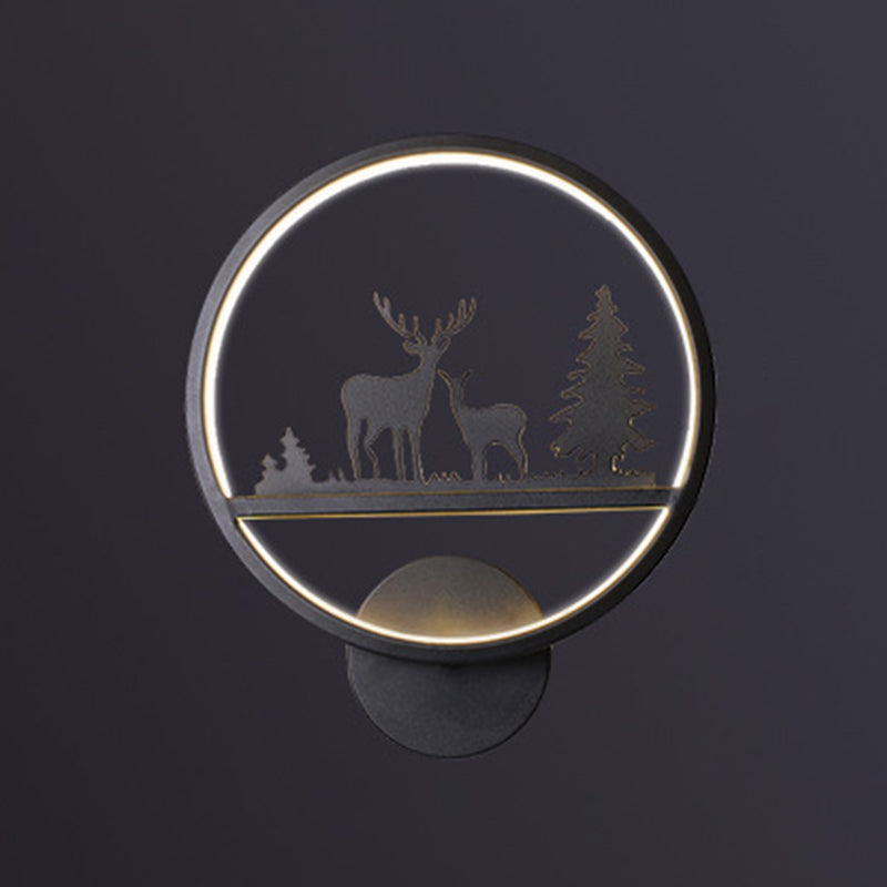 Metal Modern Wall Sconce Geometric Shape Wall Light with Silicone Shade for Bedroom