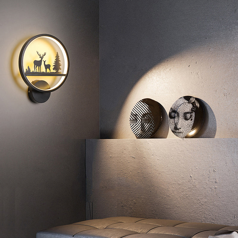 Metal Modern Wall Sconce Geometric Shape Wall Light with Silicone Shade for Bedroom