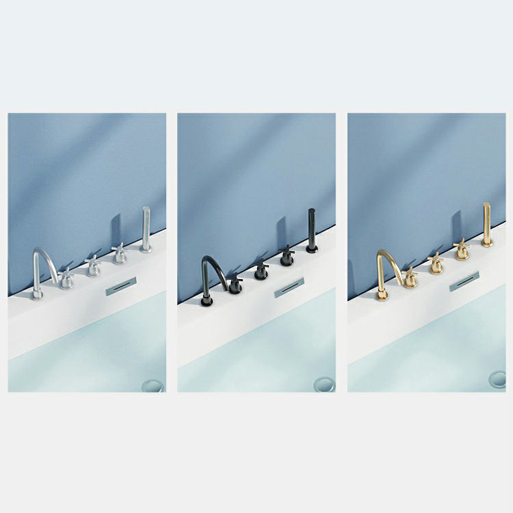 Freestanding Acrylic Bathtub Rectangular Modern Bathtub with Drain and Overflow Trim