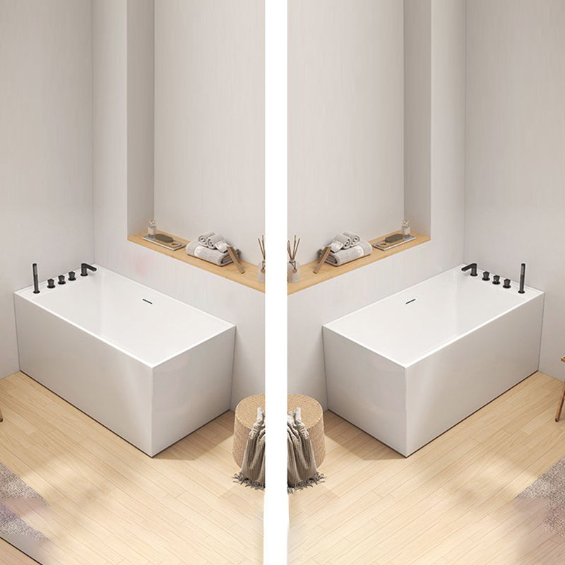 Rectangle Soaking Bathtub Freestanding Acrylic Bathtub with Faucet