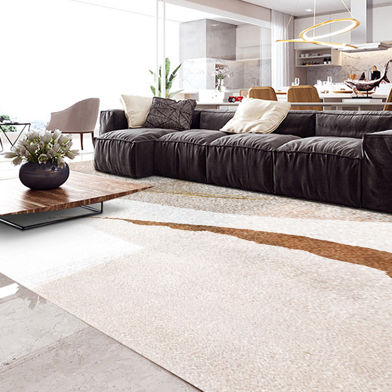 Grey Modern Carpet Polyester Graphic Carpet Stain Resistant Carpet for Drawing Room