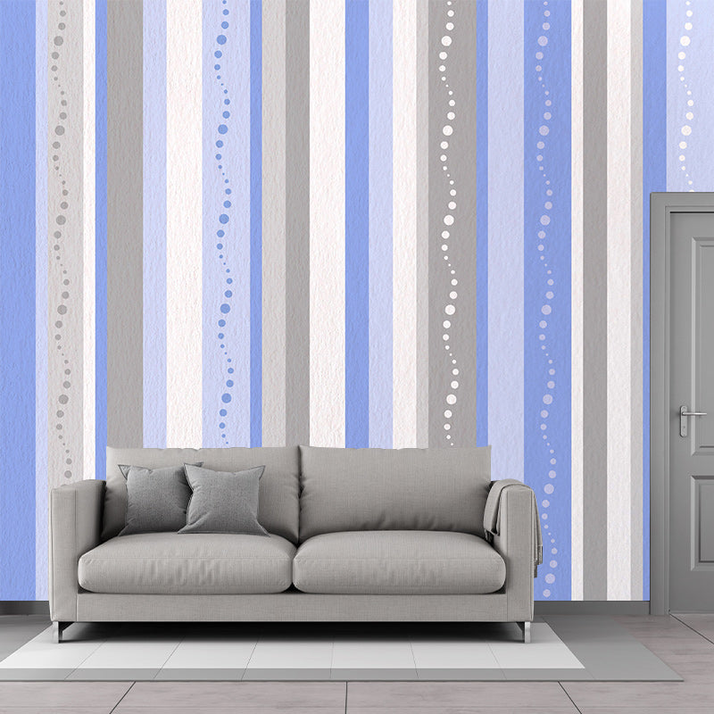 Modern Style Illustration Mural Wallpaper Stripe Indoor Wall Mural