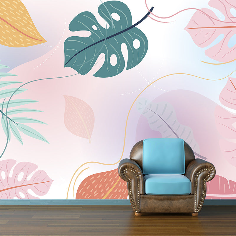 Decorative Wall Mural Wallpaper Tropical Plants Sitting Room Wall Mural