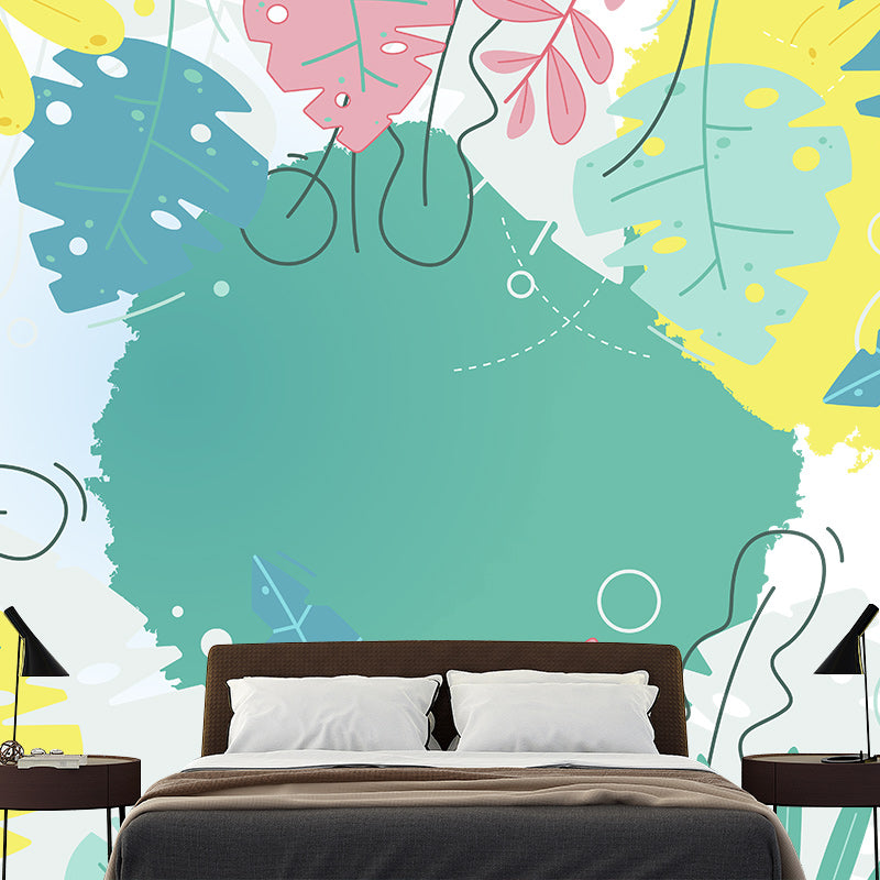 Decorative Wall Mural Wallpaper Tropical Plants Sitting Room Wall Mural