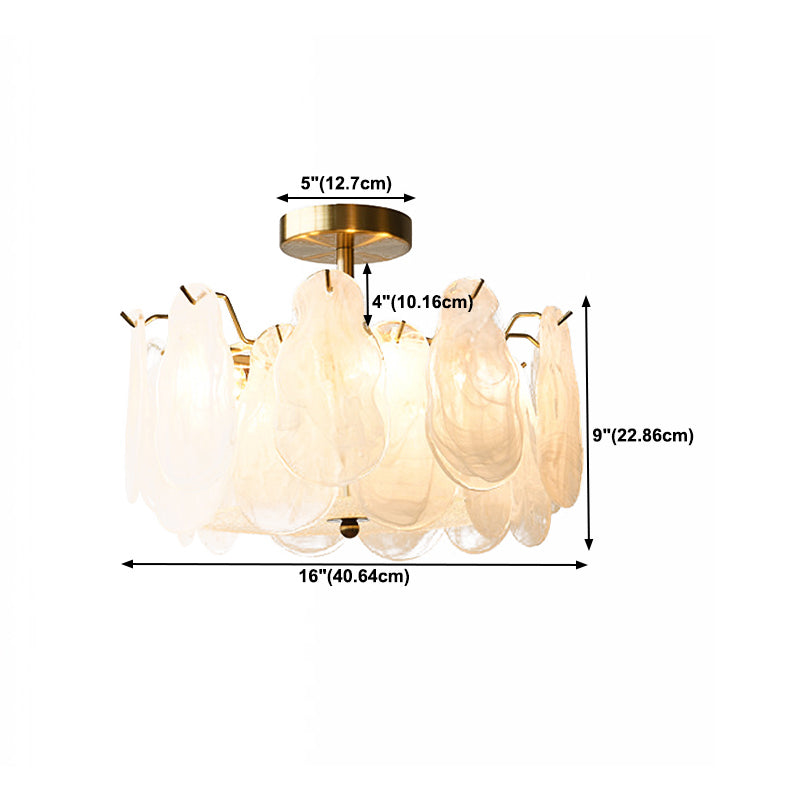 Contemporary Ceiling Lamp Creative Glass Flush Mount Light Fixture