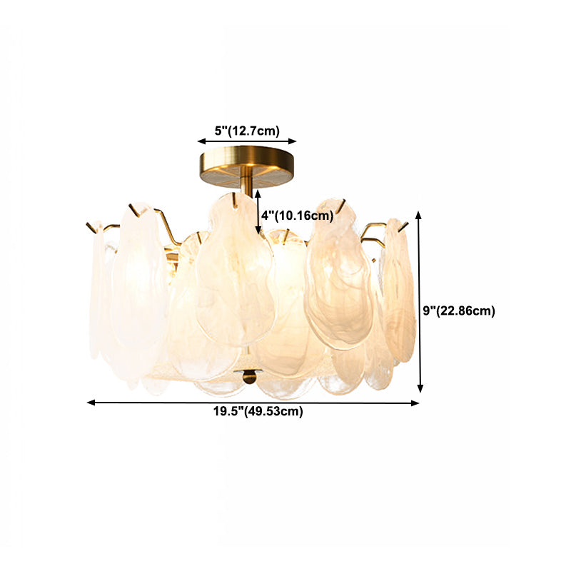 Contemporary Ceiling Lamp Creative Glass Flush Mount Light Fixture