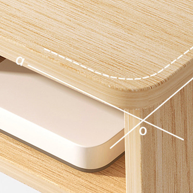 15.75"H Modern Rectangle Wooden 4 Legs Coffee Table with Storage