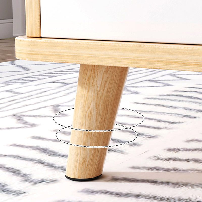 15.75"H Modern Rectangle Wooden 4 Legs Coffee Table with Storage