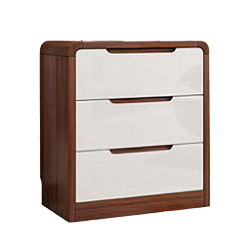 Contemporary Wooden Storage Chest Vertical Bedroom Chest with Drawers