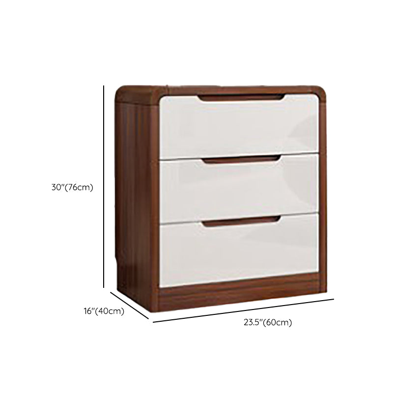 Contemporary Wooden Storage Chest Vertical Bedroom Chest with Drawers