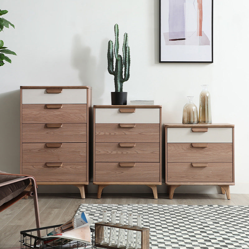 Contemporary Storage Chest Bedroom Solid Wood Chest with Drawers
