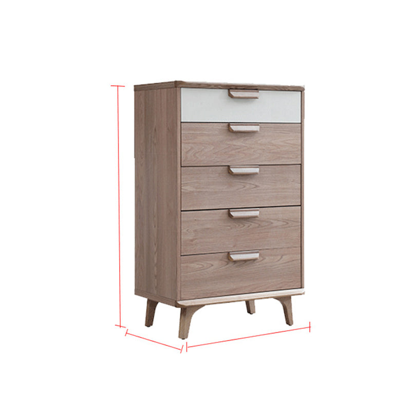 Contemporary Storage Chest Bedroom Solid Wood Chest with Drawers