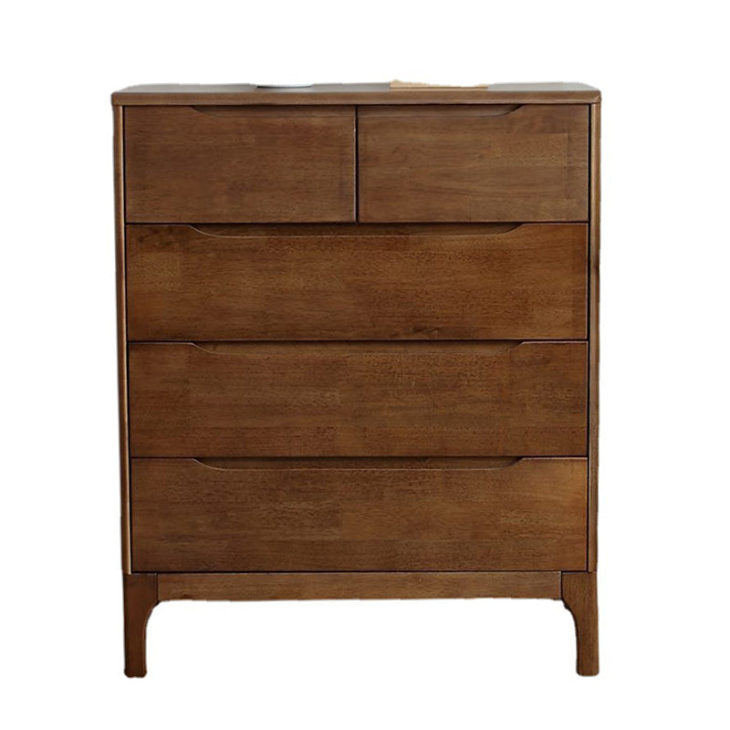 Contemporary Home Storage Chest Rubber Wood Chest with Drawers