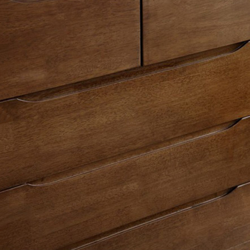 Contemporary Home Storage Chest Rubber Wood Chest with Drawers