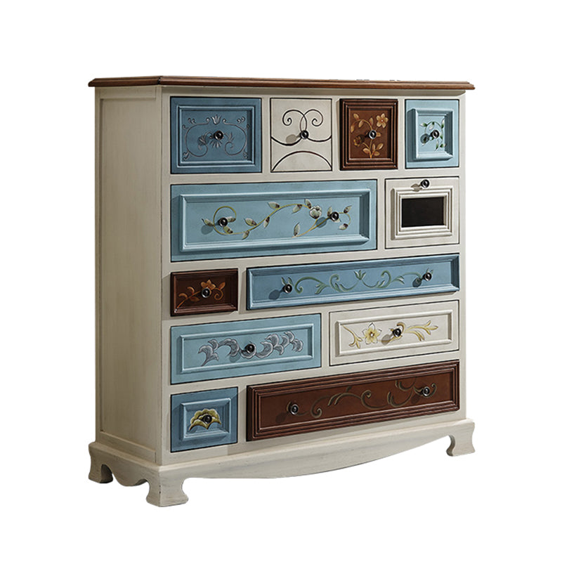 Nautical Bedroom Chest Solid Wood 16"Wide Storage Chest with Drawers