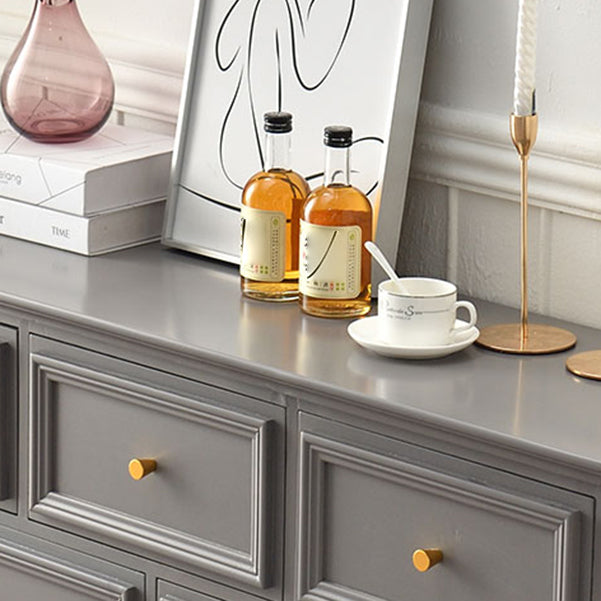 Contemporary 13.7" Wide Storage Chest 6 Soft-Close Drawers Chest