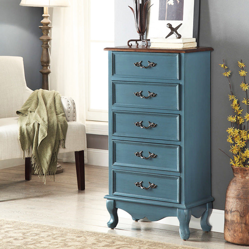 Bedroom Storage Chest Wooden Nautical Vertical Chest with Drawers