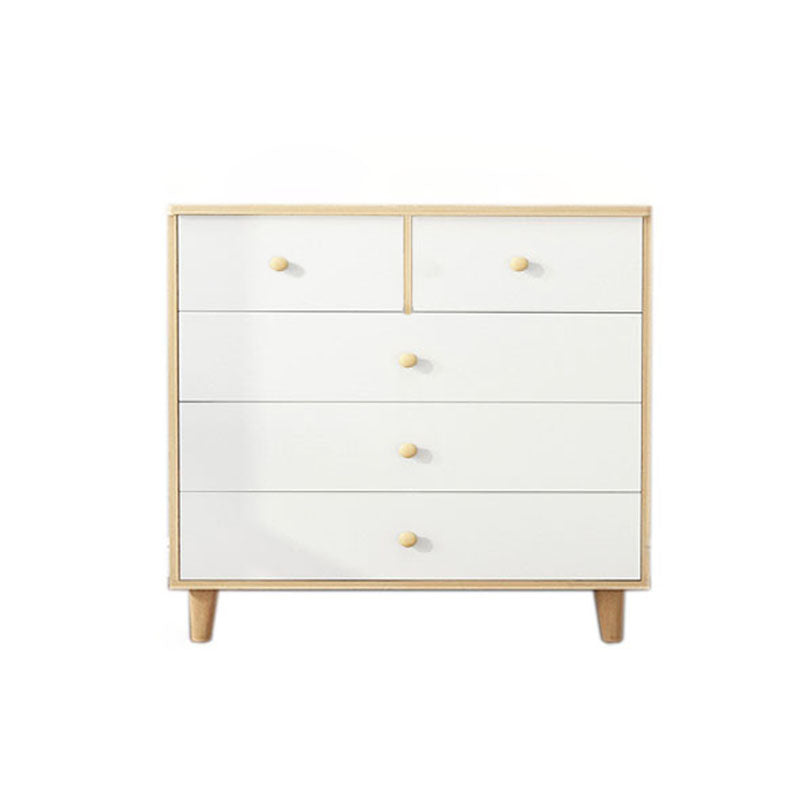 Contemporary Bedroom Chest Engineered Wood Storage Chest with Drawers
