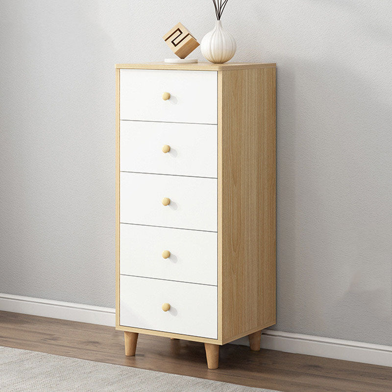 Contemporary Bedroom Chest Engineered Wood Storage Chest with Drawers