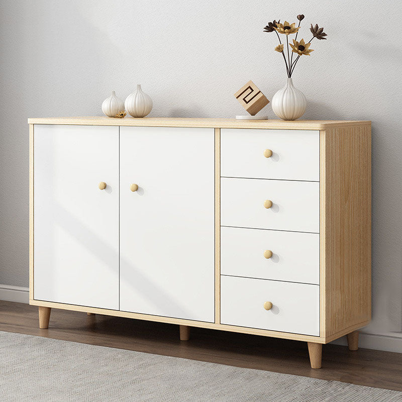 Contemporary Bedroom Chest Engineered Wood Storage Chest with Drawers