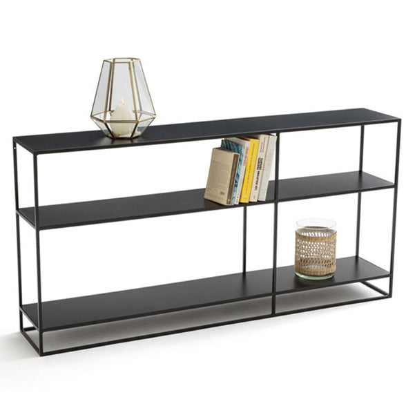 Contemporary Accent Table Antique Finish Sofa Console Table in Metal