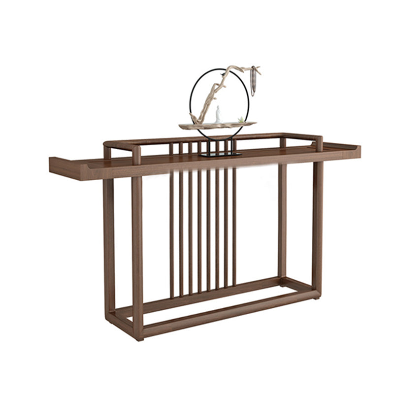 30.71-inch Tall Console Table Solid Wood Accent Table with Shelf