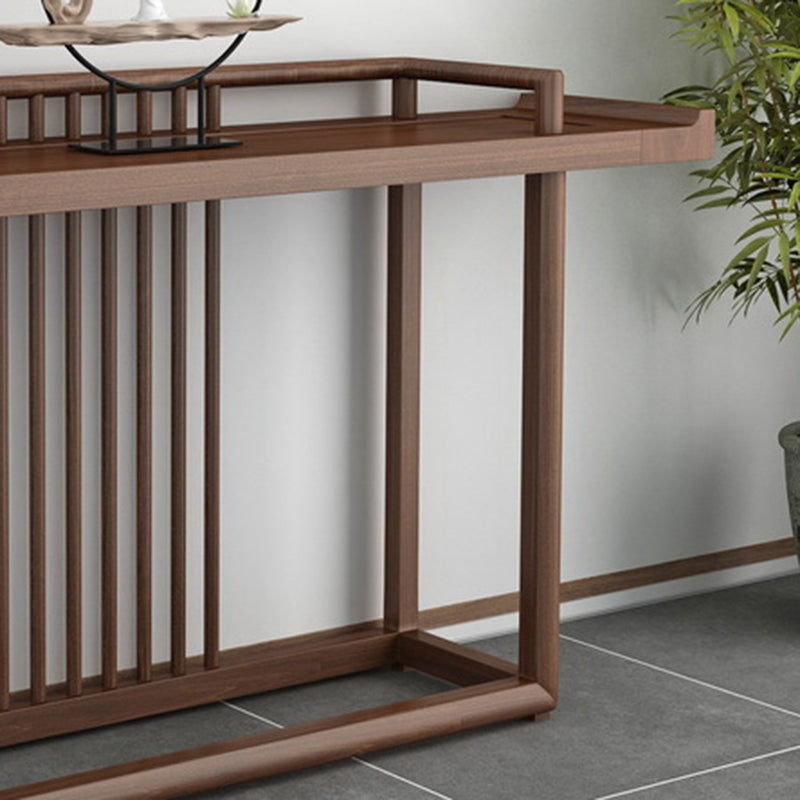 30.71-inch Tall Console Table Solid Wood Accent Table with Shelf