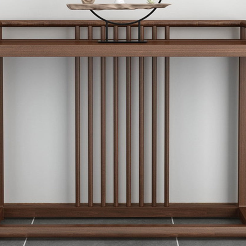 30.71-inch Tall Console Table Solid Wood Accent Table with Shelf