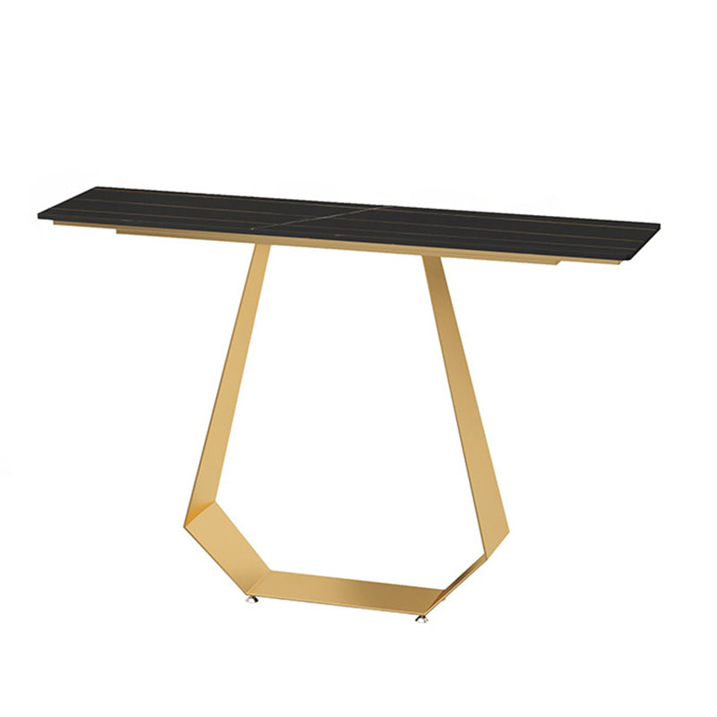 31.5" H Contemporary Console Accent Table Antique Finish Sofa Console Table in Marble