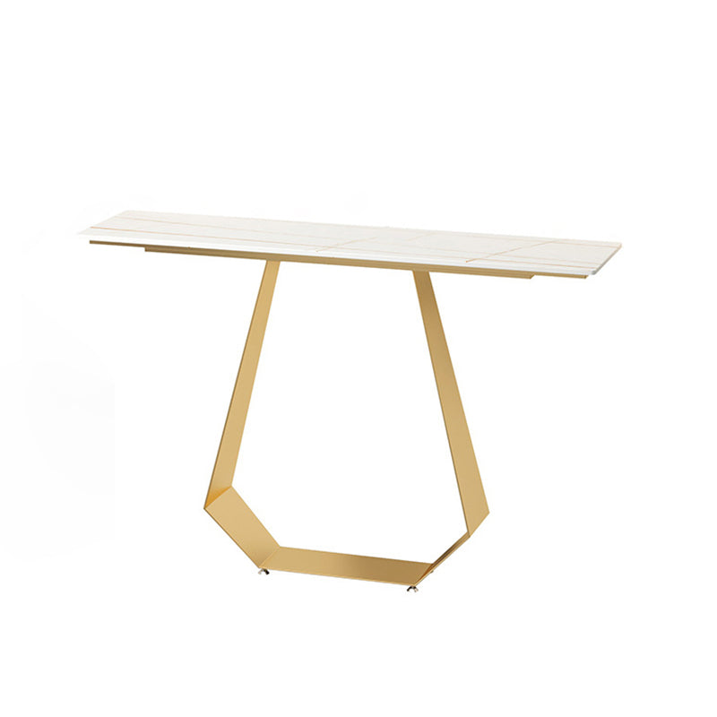 31.5" H Contemporary Console Accent Table Antique Finish Sofa Console Table in Marble