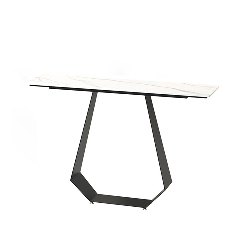 31.5" H Contemporary Console Accent Table Antique Finish Sofa Console Table in Marble