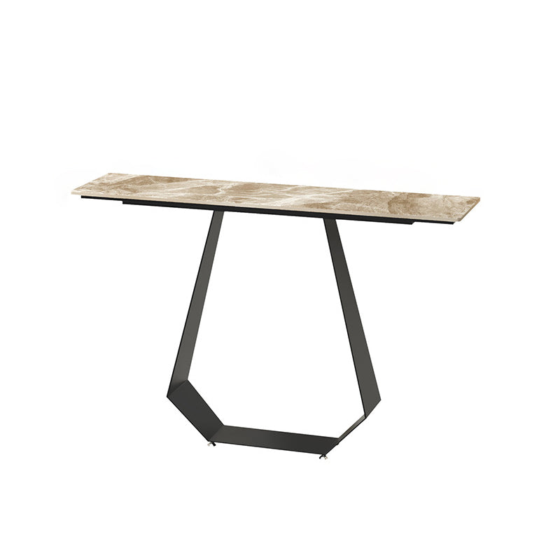 31.5" H Contemporary Console Accent Table Antique Finish Sofa Console Table in Marble